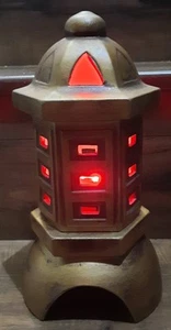 Rare Hexagonal 10" Brushed Goldtone 2-Piece Ceramic Candle/Votive Lantern X COND - Picture 1 of 10