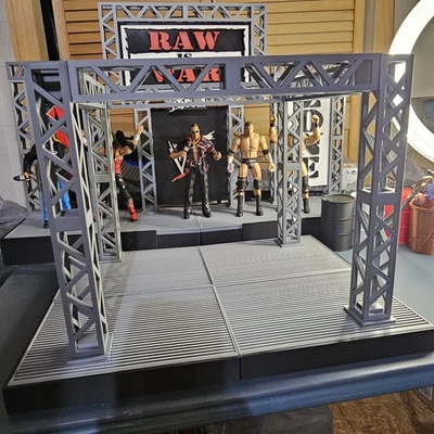 WWE Mattel Anunciador Área Braguero Escenario Diorama Set Accesorio  Foto 1 de 4
