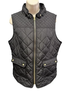 Crown & Ivy Black Zip Up Vest Women’s Size Large - Picture 1 of 6