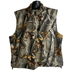 Vintage Outdoor Outfitters Ace Camo Fleece Lined Vest Men’s Size 3XL Full Zip - Picture 1 of 16