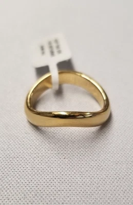 Aurate Gold Vermeil Stackable Wave Ring sz 7 Sterling Silver - Image 1 of 4