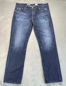 AG Adriano Goldschmied Jeans Mens 38x34 Blue Denim The Protege Straight Leg Y2K - Picture 1 of 16