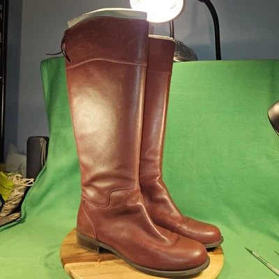 Nine West Vintage American COUNTER 18" boots Zip Up Burgundy Womens Size 10.5 - Image 1 of 4