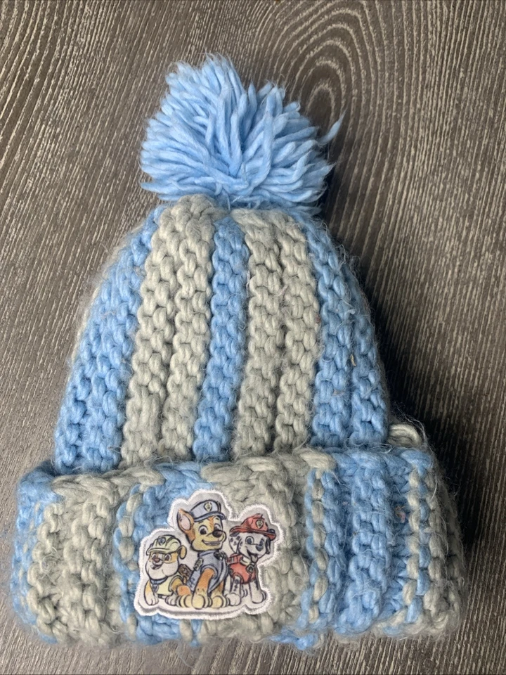 Gorro tejido Paw Patrol azul y gris para niños pequeños Foto 1 de 4