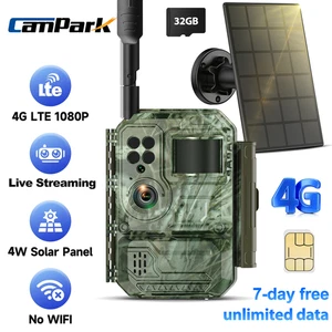 4G LTE Wildkamera Überwachungskamera PIR mit SIM Karte Solarpanel 7800mAh Akku - Bild 1 von 6