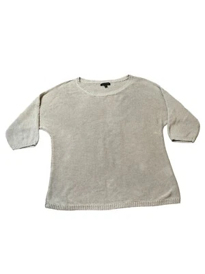 Banana Republic Women's Beige 55% Linen & 45% Cotton Knit Sweater, Size XL EUC - Image 1 of 4