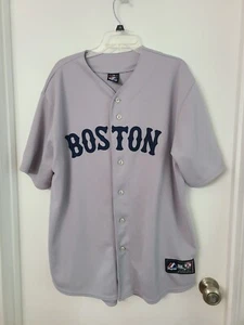 Majestic Boston Red Sox #46 Ellsbury Baseball Jersey MLB Gray/Navy STITCHED XL - Picture 1 of 8