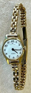 Vintage JAQUET DROZ Women's Wind Up Swiss Watch Gold Plated W/Band WORKS GREAT! - Picture 1 of 16