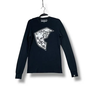Famous Stars Straps Thermal Long Sleeve Graphic Top Black Grunge Skater Womens S - Picture 1 of 8