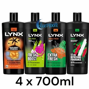 Lynx XXL Men Shower Gel -Epic Fresh/ Africa /Sunset Fresh / Epic Fresh 1 Of Each - Picture 1 of 1