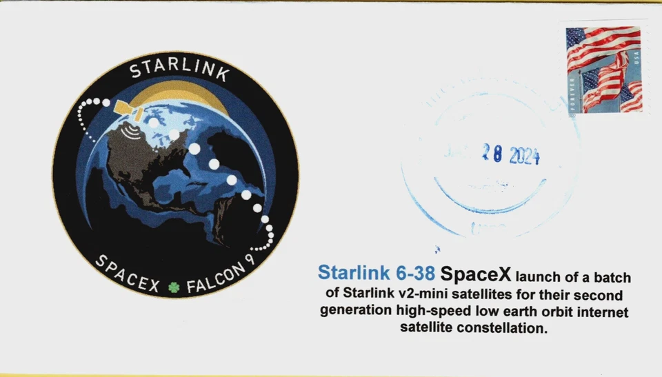 SpaceX Starlink 6-38  Launch Cover - Only 4 Covers Made - Image 1 of 1