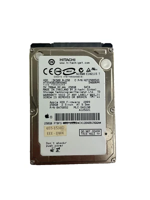 Hitachi  Model HTS545025B9SA02 SATA 250GB Internal Hard Drive Cache 8 MB - Image 1 of 3