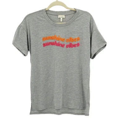 Camiseta Sunshine Vibes Gráfica Bordada Niña XL 16 Camiseta Gris Autoestima Foto 1 de 4