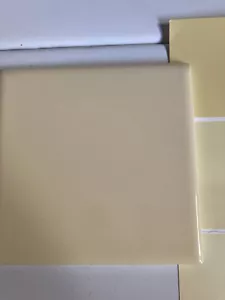 Vintage Tan 4-1/4” Bullnose Ceramic Tile NOS Multiples Available Combined Ship - Picture 1 of 5