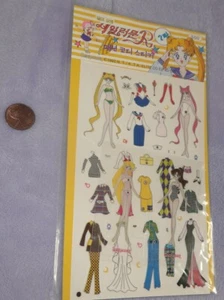 Korean Sailor Moon Lita Mina Wicked Lady Mini STICKER 2" Paper Dolls Card - Picture 1 of 2