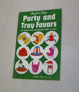 Party and Tray Favors,Pack-O-Fun Vintage 1972 Booklet,From Household Odds & Ends - Picture 1 of 1