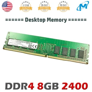 Micron 8GB DDR4 2400 Desktop Memory (1 x 8GB) UDIMM 1RX8 PC4-2400T MTA8ATF1G64AZ - Picture 1 of 2
