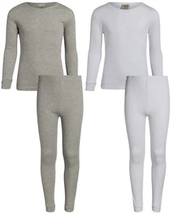 Sweet & Sassy Girls Thermal Underwear 4 Piece Waffle Knit Top Pink & Purple - Picture 1 of 7