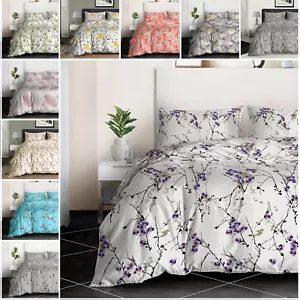 4PCS 100% Egyptian Cotton Printed Duvet Cover Set with Fitted Sheet & Pillowcase - Picture 1 of 68