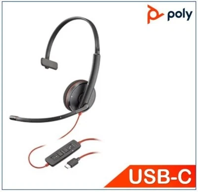 Poly Plantronics Blackwire C3210 Monochrom Usb-C Kopfband Computer Headset - Bild 1 von 3