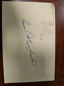 Cass Michaels Red Sox Signed Index Card Signature Vintage Auto PSA COA AK70466 - Picture 1 of 3