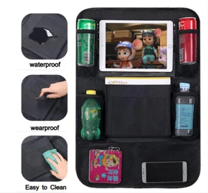 9 Storage Pocket Car Backseat Organizer Seat Back Protector With Tablet Holder - Picture 1 of 6