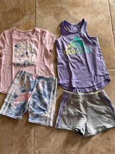 Adidas Girl's Size 5 Shorts Outfits Mix and Match Pinks & Purples - Picture 1 of 6