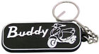 Keychain (Black, 2-Sided, Buddy, Rubber) / Scooter Part