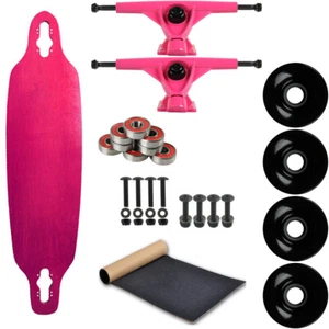Moose Longboard Complete 9" x 36" Drop Through Stained Pink - Picture 1 of 5