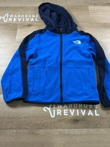 The North Face Glacier Full Zip Up Hoodie Jacket Youth XS Blue Colorblock - Picture 1 of 11