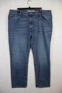 Mens Ariat Legacy M2 Relaxed Bootcut Size 40x32 Cotton Denim Jeans Blue Workwear - Picture 1 of 11