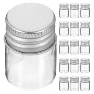 48 Pcs Airtight Glass Bottle Mini Small Clear Bottles Dropper Bulk - Afbeelding 1 van 12