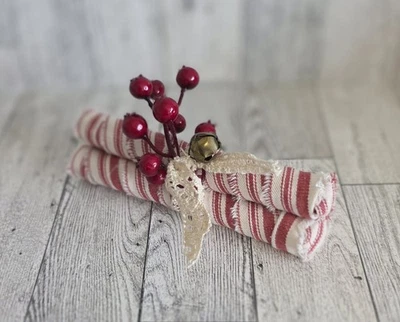 Paquete de 3 palos de menta sintética hechos a mano decoración navideña Foto 1 de 4