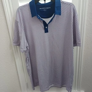 Mizzen Main Versa Golf Polo Mens XL Trim Fit Purple Wine Diamond Performance - Picture 1 of 1