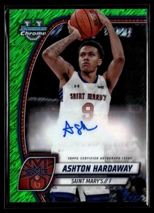2025 Topps Bowman University Chrome Ashton Hardaway Auto Green - Picture 1 of 2