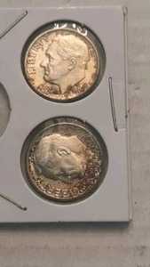 1962-P&D Roosevelt Silver Dime, Both In Nice Condition. - Picture 1 of 3