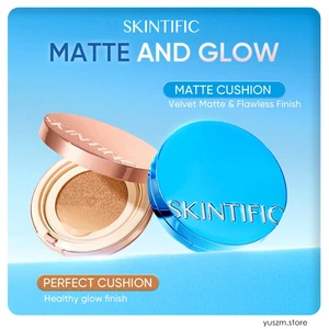 SKINTIFIC Velvet Matte and Glow All Perfect Cushion Long Lasting - FREE SHIPPING - Picture 1 of 28