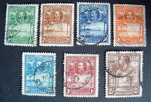SIERRA LEONE 1932 SG 155/164 used part set to 2/- inc SG60 - no major issues - Picture 1 of 1