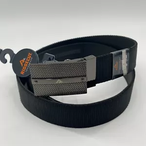 Ridgecut Men's Nylon Web Ratchet Belt Black sz L/38-40 Gunmetal Finish 2776-001 - Picture 1 of 8