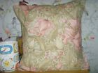 WILLIAM MORRIS GREEN PINK  FLORAL   ART DECO   FABRIC CUSHION COVER  16/18  PAD