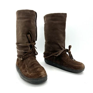 Steger Mukluks Botas de Nieve de Invierno de Lona de Cuero Marrón para Mujer Talla 7+ - Imagen 1 de 8