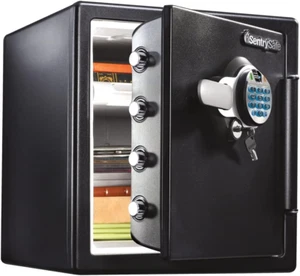 Fireproof and Waterproof Home Safe with Biometric Fingerprint Lock, Keypad, and - Picture 1 of 12