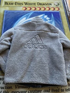 Adidas Sherpa Reversible Jacket GF0051 Gray High Pile Men's Sz L Adicross Golf - Picture 1 of 7