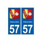 57 Château-Salins Blason Autocollant Plaque Stickers Ville Arrondis