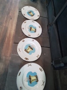 W.S GEORGE AMERICAN CERAMIC INDUSTRIES LIBERTY BELL MILITARY PLATTER CHOP PLATE - Picture 1 of 3