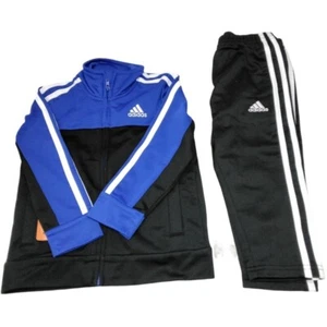 Adidas Tricot Jacket, Pant Set AG6358 Boys 2T Blue , Black - Picture 1 of 5