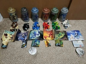 2001 Lego Bionicle ORIGINAL TOA MATA 8531-8536 In Canisters W/Rare Posters - Picture 1 of 16