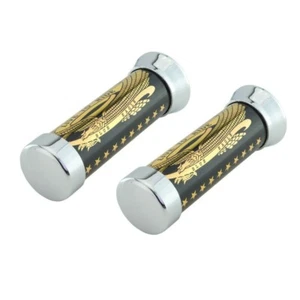 Empuñaduras de bicicleta personalizadas "LIVE TO RIDE" doradas/negras bicicletas Cruiser - Imagen 1 de 1