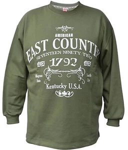 Übergrößen Designer Sweatshirt Honeymoon KENTUCKY oliv 3XL - 15XL - Bild 1 von 12