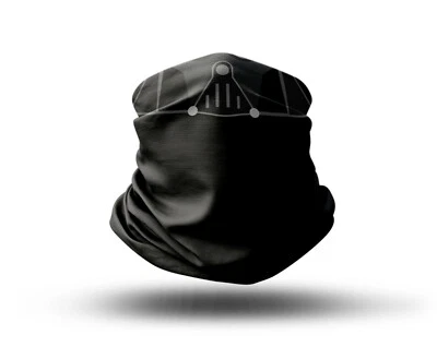 Washable Fabric Face Cover Neck Gaiter Unique Print Animated Darth Vader EU Made - Image 1 of 4